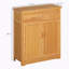 Armoire à linge autoportante en bois massif Shenan