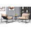 Fauteuil d'appoint élégant en velours moderne, fauteuil inclinable contemporain à structure en métal avec coussin de siège profond pour bureau à domicile-1144642340