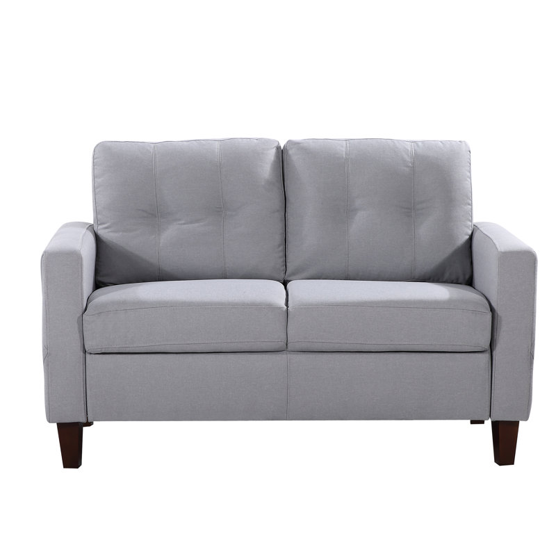 Keating Upholstered 54.53'' Loveseat, Light Gray