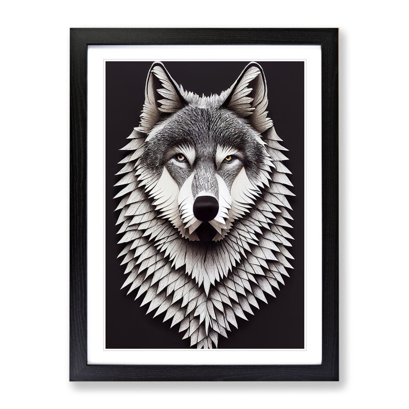 XV1022-5285X Wolf Spikes No.1 - Single Picture Frame Print, 64cm H x 46cm W, Black