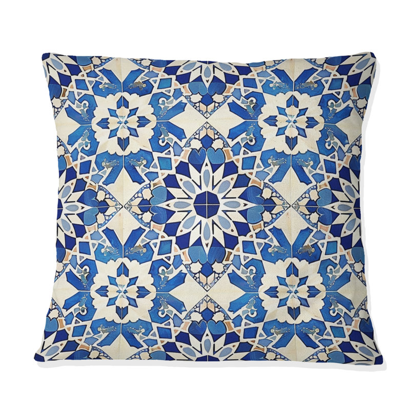 Coussin décoratif Moroccan Mosaic III - Tiles, H 16 po x l 16 po