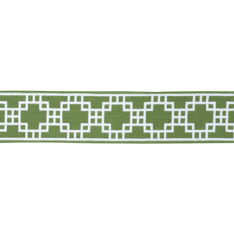 Tissu carré à motif treillis, Vert