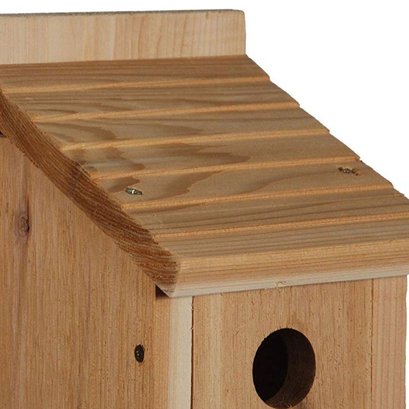 Woodlink Wooden Natural Inland Red Cedar Wood Bluebird Bird House Box