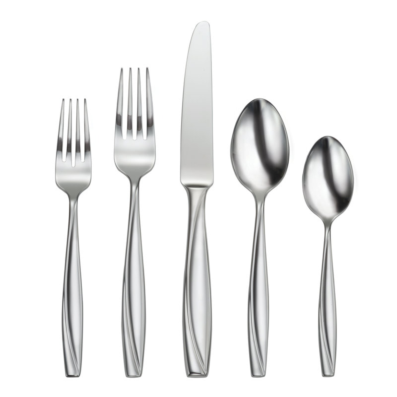Oneida Camlynn Mirror 45 Piece Flatware Set, 18/0 Stainless Steel, Service for 8