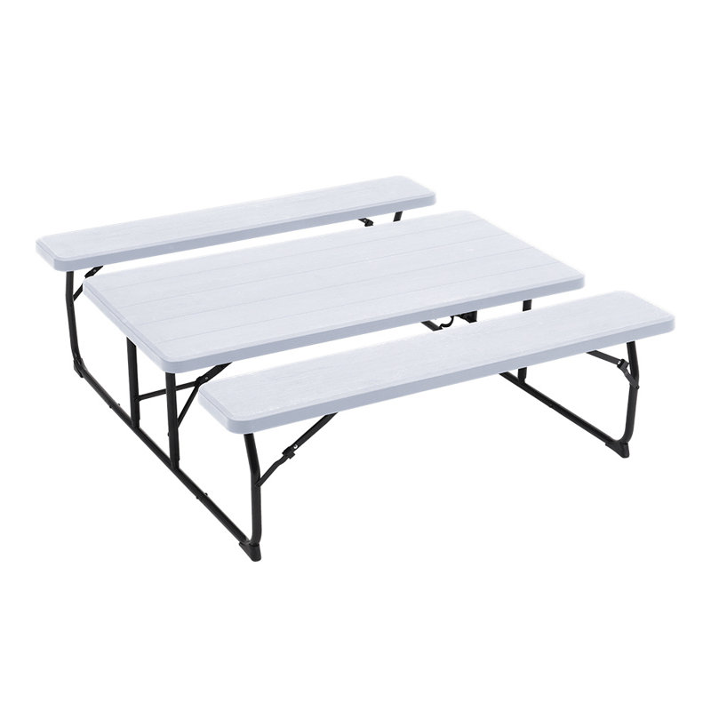 Bruch 4 - Person Patio Dining Set with Rectangular Table, White