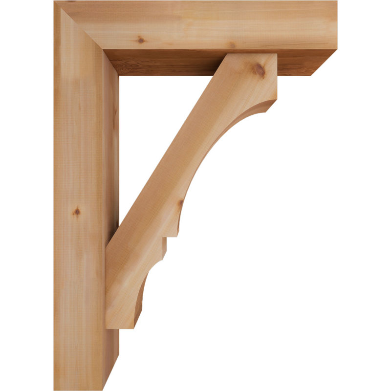 Support de bloc Balboa avec entretoise décalée, 44 x 32, Cèdre rouge occidental de l 7 1/2 po (lisse)