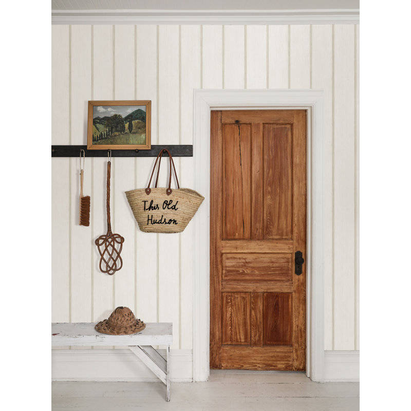 Rouleau de papier peint L 33 pi x l 20,5 po Beadboard Timeless, Blanc