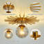 Plafonnier semi-encastré Gold Sunburst