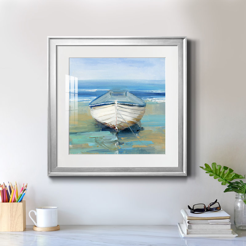" Mistletoe " Painting Print, Silver Framed, 17.5" H x 17.5" W x 1.5" D