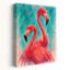Deux flamants roses aux couleurs vives tropicales-1225326066