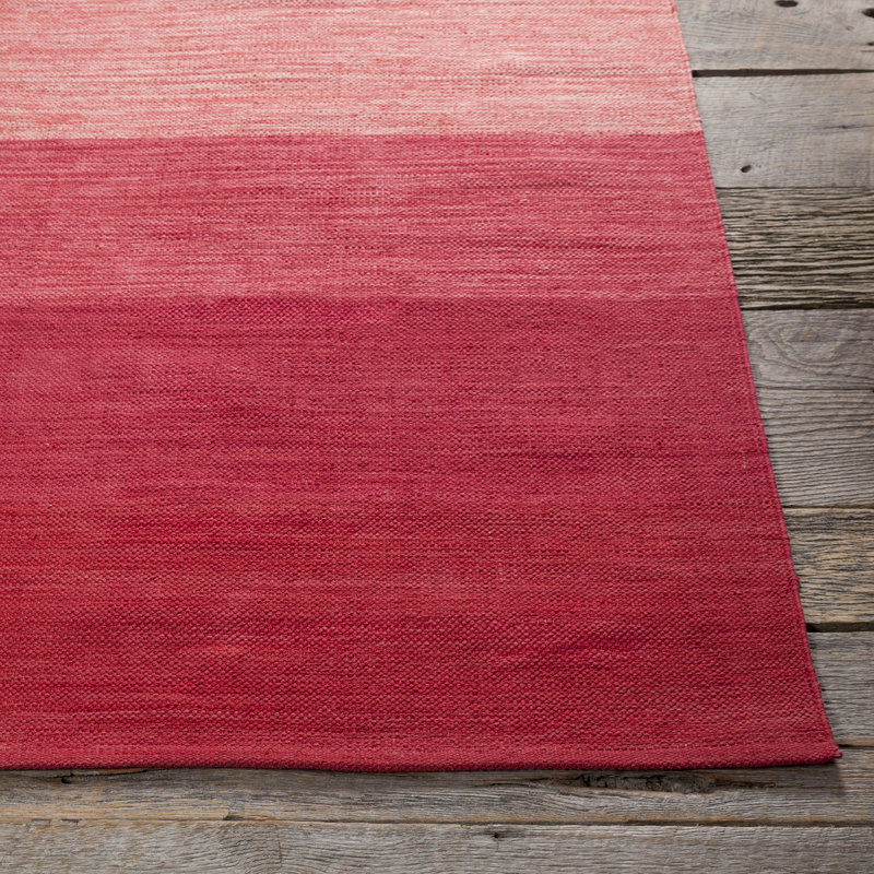 India Hand Loomed Cotton Modern Area Rug, Rectangle 5' x 7'6"
