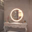 Miroir de bureau rond à intensité variable avec pivotement à 360 ° Jimya-1022803076
