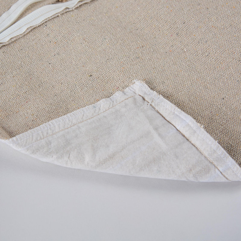 Rectangular Cotton Pillow Cover & Insert, Natural/Beige Striped