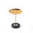 Golden Side Table with Natural Marble Top, Pedestal Drink Table-382431469-384767985