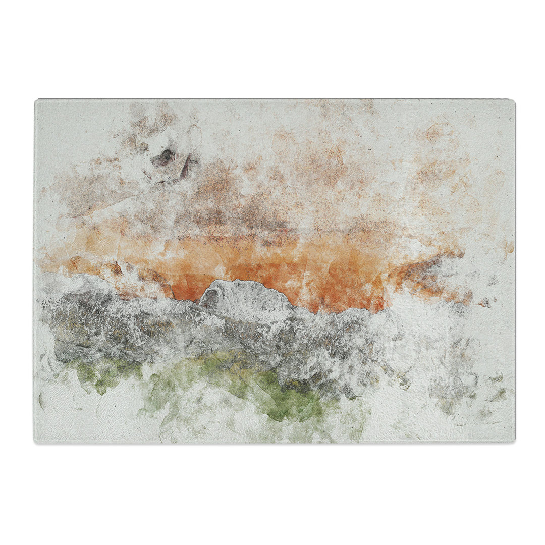 Aberdeen Beach in Scotland Watercolour Chopping Board