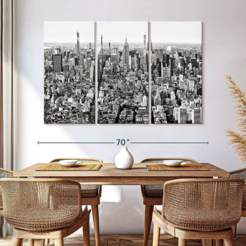 Sireci New York Skyline BW, 36" H x 57" W