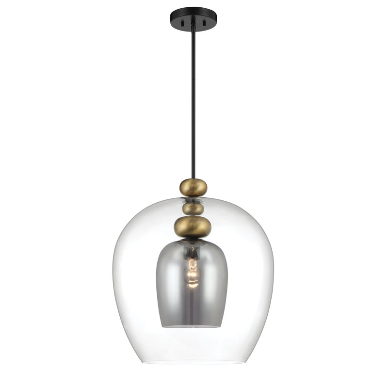 Lustre cylindrique à 1 lumière Amesbury, H 23 po x l 19,75 po x P 19,75 po