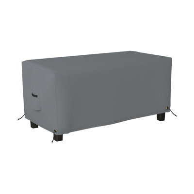 Heavy-Duty Waterproof Rectangle Ottoman Deck Box Cover, Outdoor Square Storage Box Bench Cover