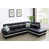 Similicuir noir / blanc