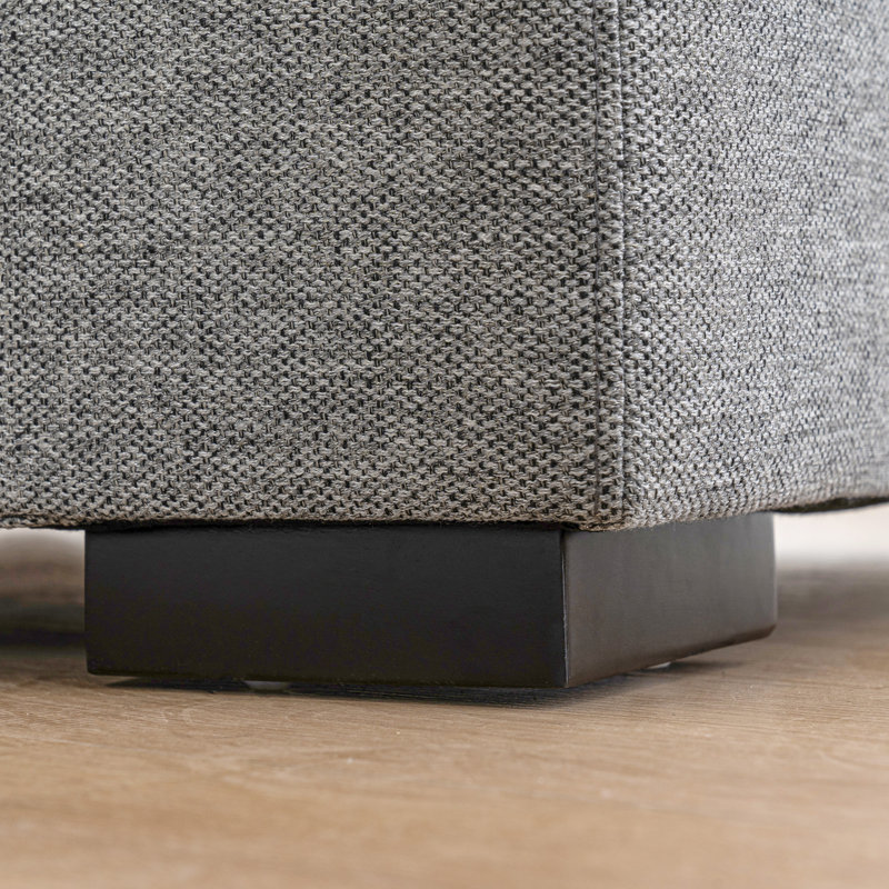 Canapé rembourré 83 po Bradon, 100 % lin gris anthracite