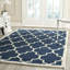 Tapis bleu marine / ivoire en laine à motif géométrique Cannen-1901854130