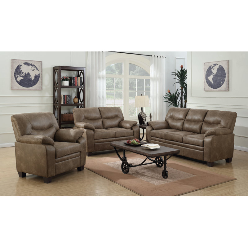Fauteuil Walton, Microfibre/microsuède brun
