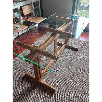 Plateau de table en verre trempé de 3/8 po d'épaisseur, 47,2 po de long, idéal pour la cuisine 47,2 x 23,6 po, verre, zones très fréquentées