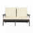 Coussin beige / structure grise