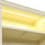 Bibliothèque à 5 niveaux en bois avec bande et trou de câble, tablettes réglables pour divers espaces de rangement, bibliothèque bicolore beige et jaune