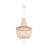 Hudson 20 inch Beaded Pendant in Beige