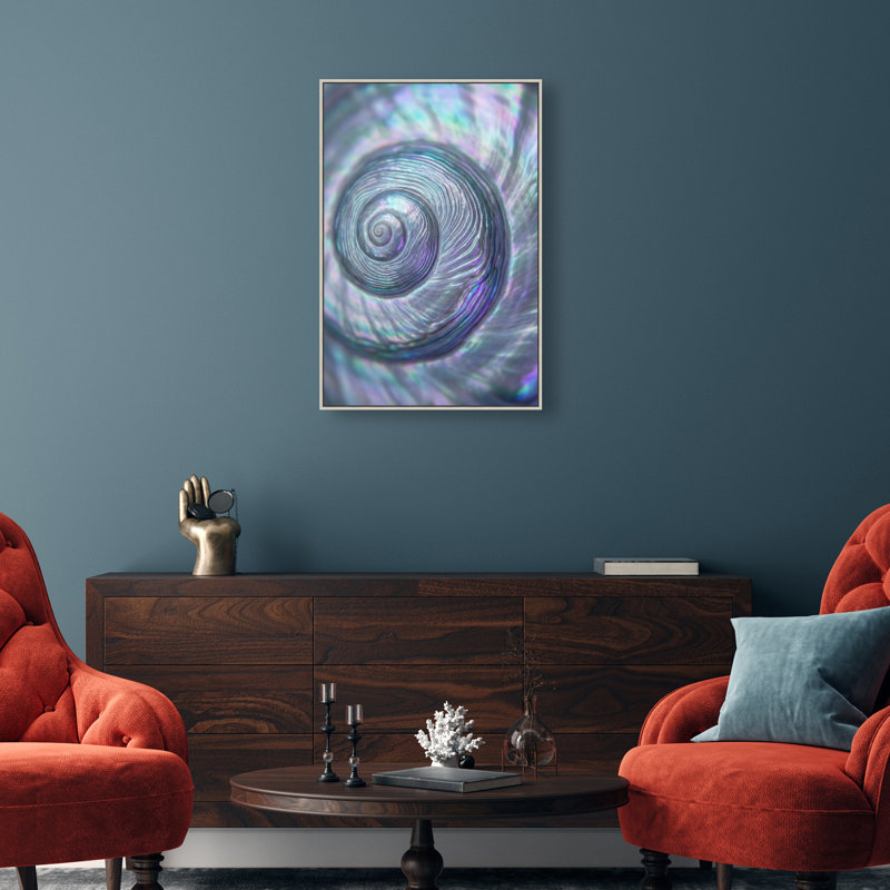 Sea Spiral Print by Oliver Gal, 25"H x 17"W, Silver Floater Frame