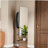 Full-length mirror, solid wood + rubberwood + glass, 19.6*68.8 inches (mirror width: 15.7 inches) full-length mirror, convenient for dressing and grooming, can be placed in the bedroom/living room (walnut)