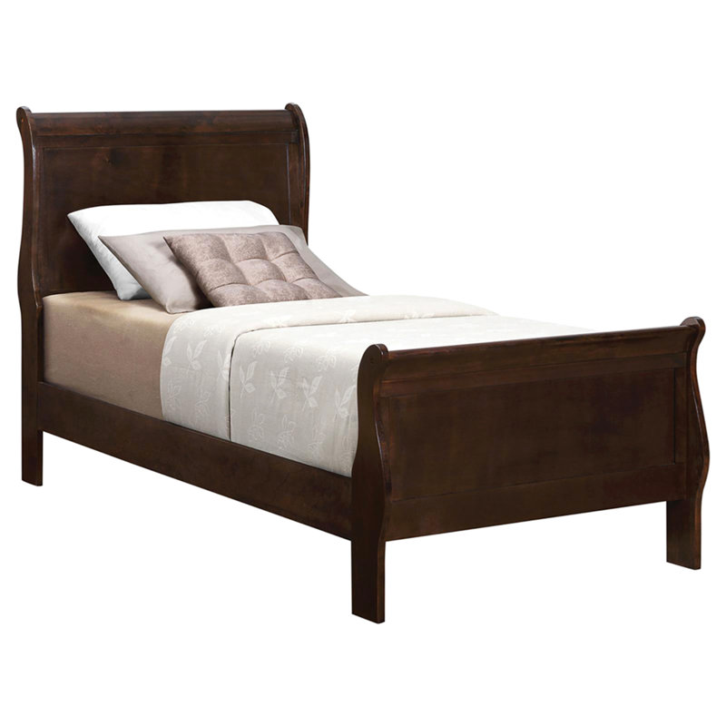 Lit-bateau simple Cappuccino, Lit simple, Brun