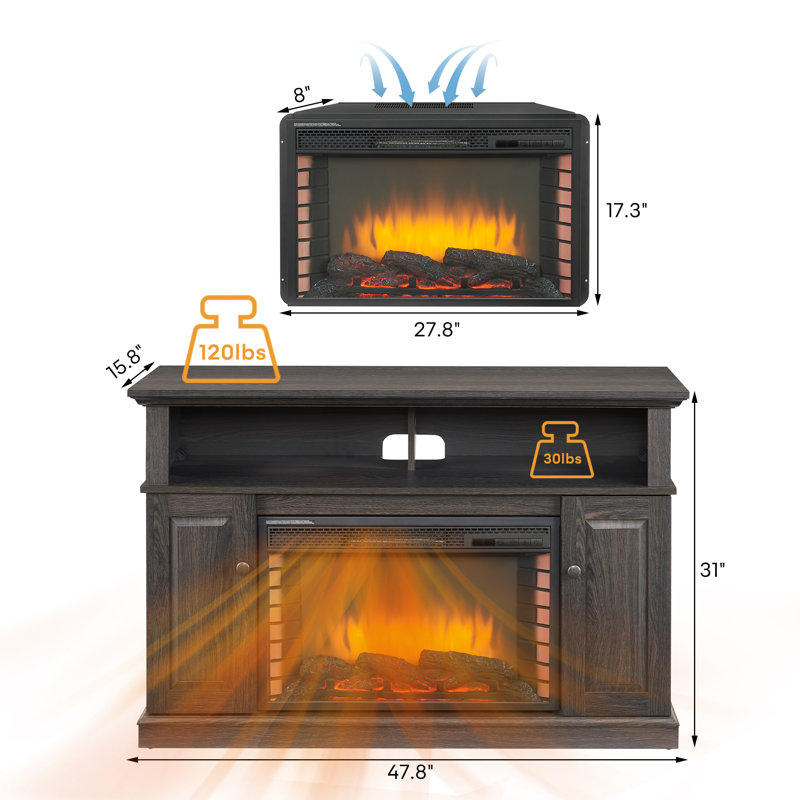 Crédence de rangement l 47,75 po Zaydn
