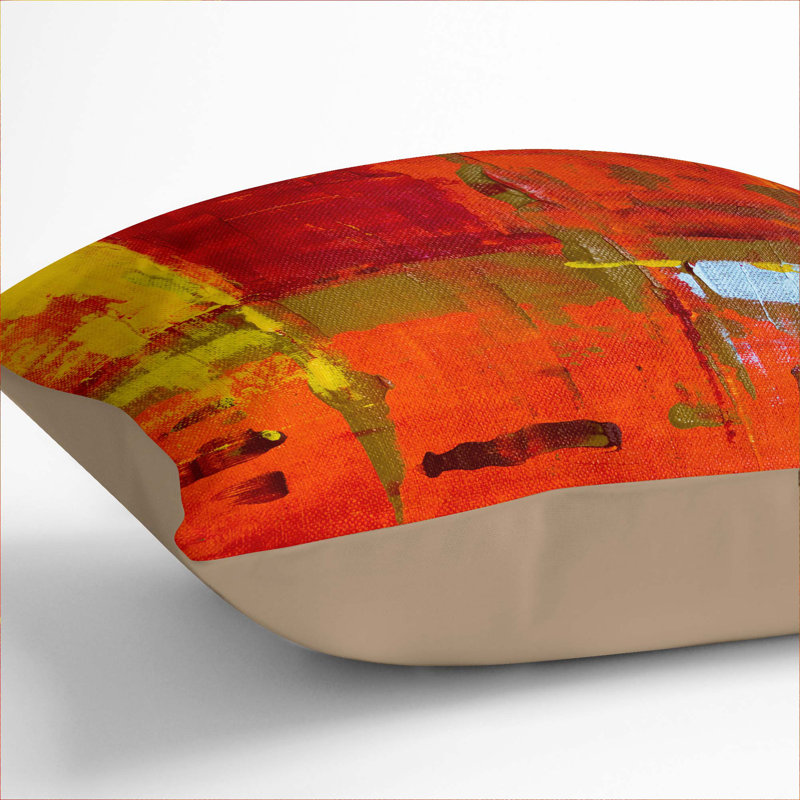 Abstract Square Throw Cushion, 55 x 55 cm, Stone