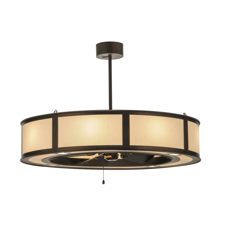 Downrod Flush Mount Ceiling Fan
