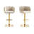 Vintage Bar Stools With Back And Footrest Counter Height Dining Chairs 2PC/SET-926543212
