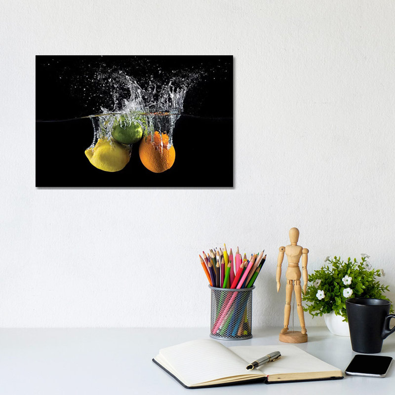 Citrus Splash by Mogyorosi Stefan - Wrapped Canvas Gallery-Wrapped Canvas Giclée, 20.32 cm H x 30.48 cm W