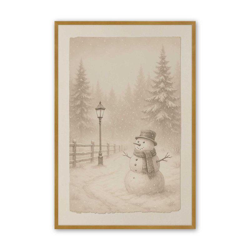 «Whispers of Winter», reproduction d'art, Or poli, 11 po x 14 po