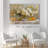 Plant In Bottle " Pastel Watercolor Light Orange Flowers Bouquets Framed Artwork Living Room Pictures "-101791410-101791414