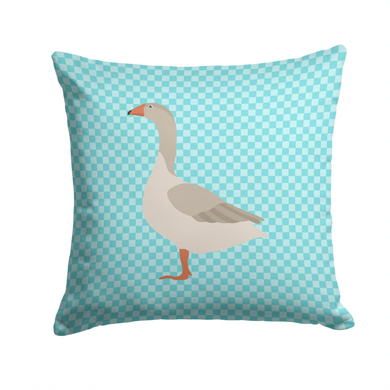 Coussin extérieur oie, Bleu, 14 po x 14 po