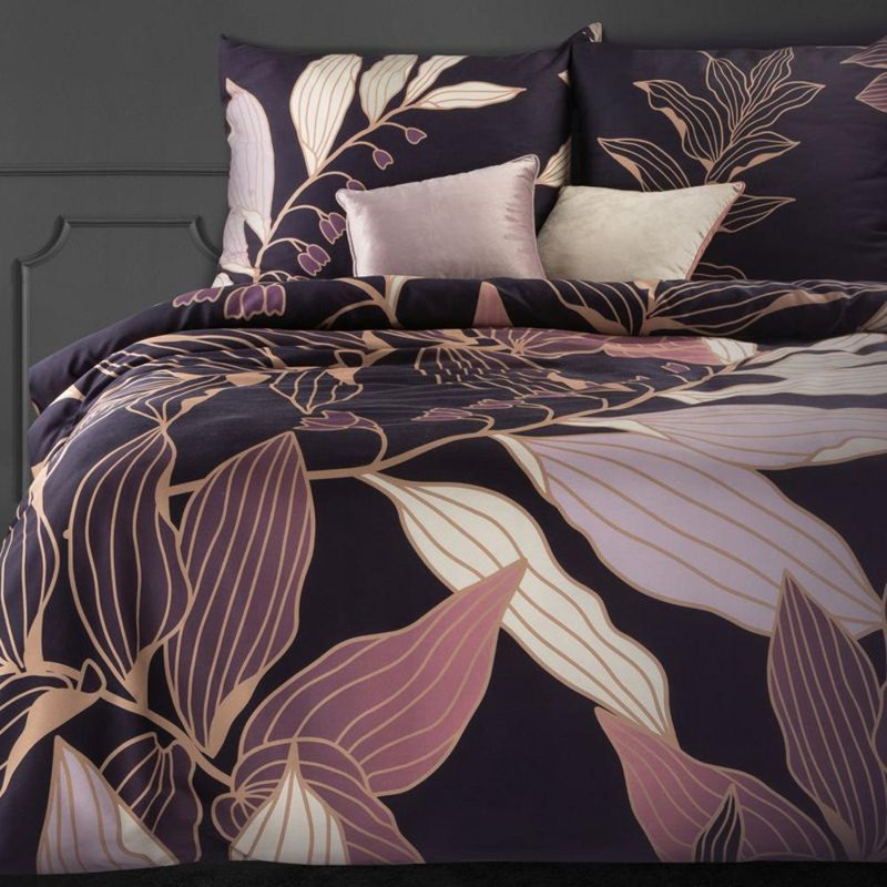 Frachia Floral Duvet Cover with Pillowcases, 160 x 200cm - 2 Pillowcases (70 x 80 cm)