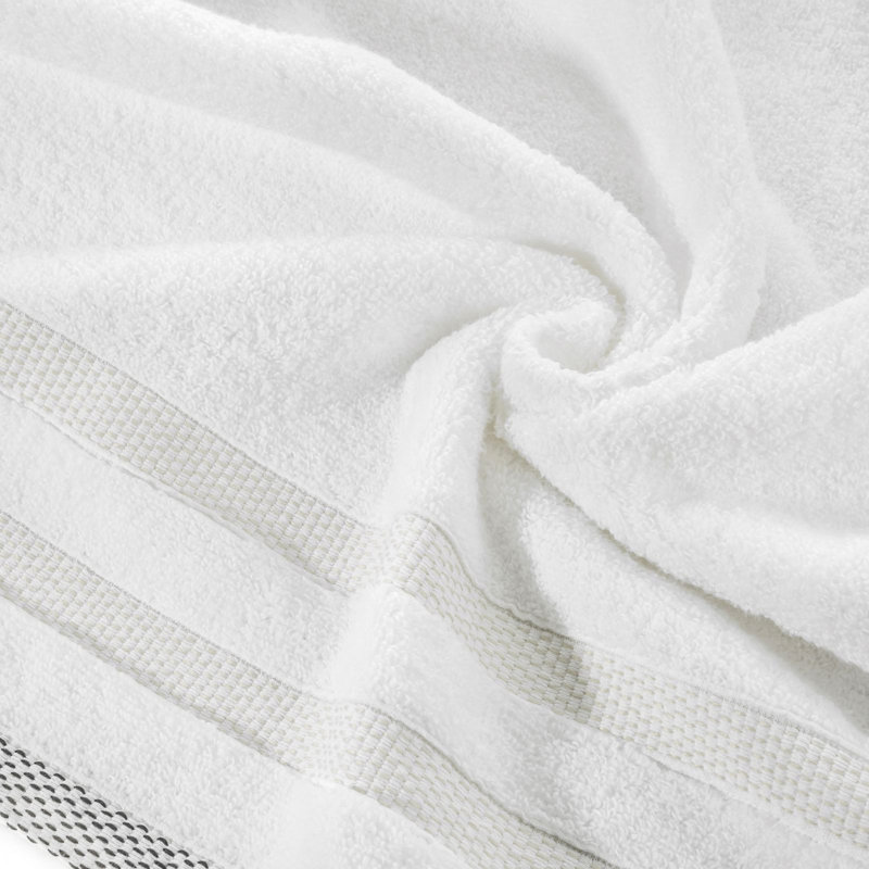 Ivanya Midweight Jacquard Fingertip Towel, White