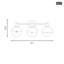 Applique murale de salle de bain Sean Lavin Lillias avec abat-jour en verre transparent Milk-112738300-112738299-112738302
