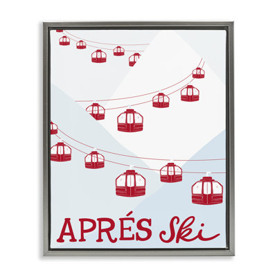 Art mural sur toile flottant, "Red Winter", par Doodles.Ink.