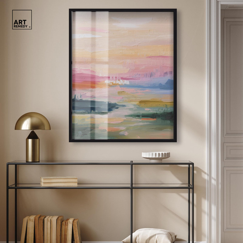 Evening Tones II Shadowbox Print Bedroom Wall Decor by Art Remedy, Black Frame, 30 x 36, Black Frame, 37"H x 31"W