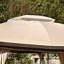 9,8 pi L 11,8 pi. D Pavillon de jardin extérieur, pavillon de jardin à double toit avec abri de jardin et moustiquaire