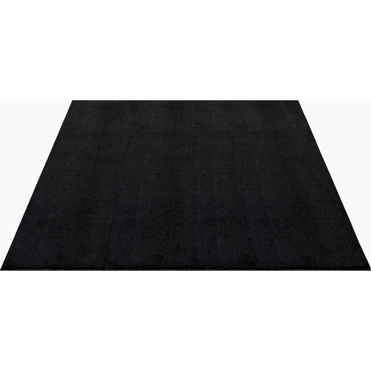 The Carpet Relax - Modern Rug, Fluffy, Short Pile, Non-Slip Underside, Washable up to 30°C, Super-Soft, Fur Look, Black