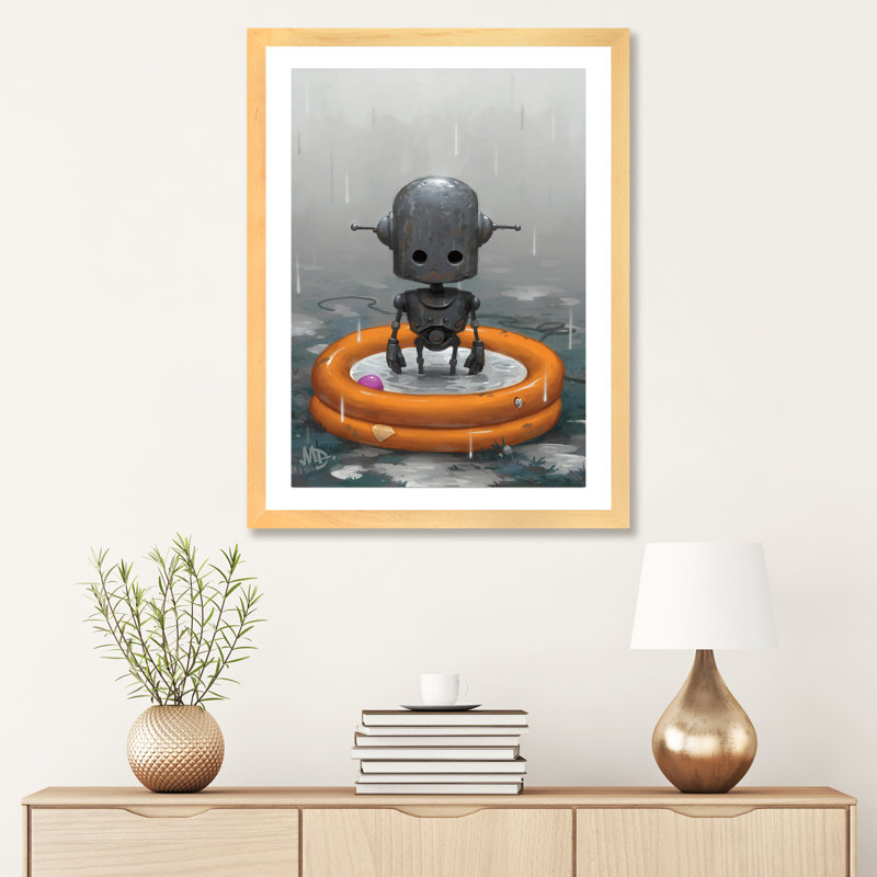 " Doldrums " by Matt Dixon, 32" H x 24" W x 1" D, Natural Wood Framed Paper