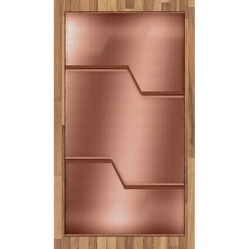 Tapis décoratif industriel en polyester à haute densité, Rectangle 2 pi 7 po x 5 pi